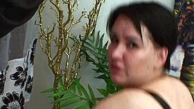 Ugly fat girl with incredible big tits gets licked.