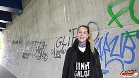 German scout - crazy german tattoo model lisa rocketcock pickup for casting fuck