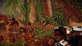 The gamer slut forgets her webcam is on while masturbating with a huge dildo.