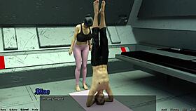 i'm stranded with this big boobs milf stretching out