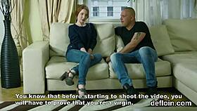 Cute Kitten Spreads Soft Pussy and Gets Deflowered Hard!