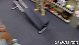 bimbo having sex in shop?