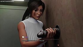 OMG! Milf's Melting Orgasms with First 12-Inch BBC. Brunette Lara Croft Hottie Fucks Huge Cock in 3D Porn Game!