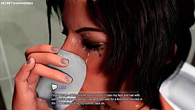 OMG! Milf's Melting Orgasms with First 12-Inch BBC. Brunette Lara Croft Hottie Fucks Huge Cock in 3D Porn Game!