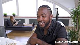 Blonde Red Belle Claire Doggystyle Assfucking With Big Black Cock