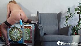 Beautiful Mature MILF With Curly Hair Fingering Herself To A Stiffy In Homemade Video.