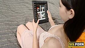 Teen 18+ With Long Legs Moans As Stepbrother Fucks Her Pussy