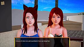my new family 329 is a game featuring redhead character with small details in family setting