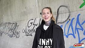 German scout - crazy german tattoo model lisa rocketcock pickup for casting fuck