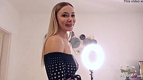 German scout - fitness model gets rough anal on street