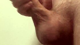 Getting horny at work leads to a risky masturbation session and cumshot