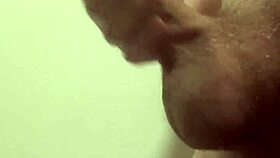 Getting horny at work leads to a risky masturbation session and cumshot