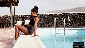 ebony teen model agatha meets playboy outdoors