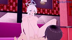 Watch Hatami Erika and Nakatsukasa Kirino have intense sex in blue archive hentai. Big tits and creampie action.