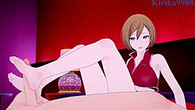 kagamine rin and meiko having intense sex in hentai 😘