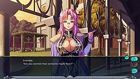 Emeralia joins a wild outdoor threesome in kyonyuu fantasy.