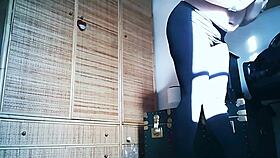 italian stepmom soaks her pantyhose with vaginal juices