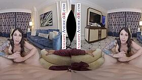 Naughty America - Ivy LeBelle's Curvy Body Swallows in Lingerie with Piercing and Hairy Pussy in POV VR Fuck