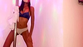 Skinny student bribes teacher on Halloween for a dance video.