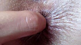 Whoa! Extreme closeup of asshole fingering fetish action!