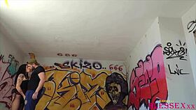 Homeless man gets street blowjob from girl 😏