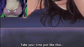 He fucks his two busty neighbors and falls in love in this hentai episode