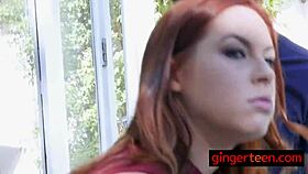 sexy ginger babe with bouncy ass 😘 she's petite and has small tits