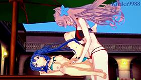 tsubasa kazanari and maria cadenzavna eve have futanari sex