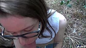 young american sucks victor blooms cock outdoors in the mountains?