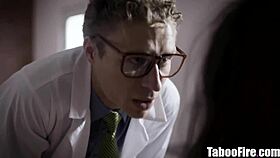 sexaholic teen in threesome at mental facility with doctor and patient