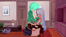 I love that futanari with big tits orgasming in 3d hentai