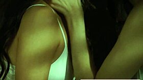 Are these horny lesbians rubbing pussies?