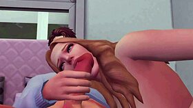 Blonde Rubs Pussy On Big Cock