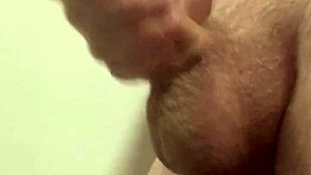 Getting horny at work leads to a risky masturbation session and cumshot