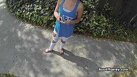 Icy blonde teen 18+ fucked at back alley