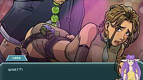 In Star Chanel 34 early part 94 she gets Lara from behind