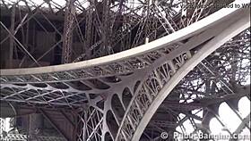 A Cute Girl Fucked By Two Guys With Big Dicks At Eiffel Tower