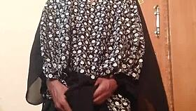 hot gay masterbation sex with wearing of wife silk gown