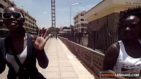 Soapy acrobatic African women bathing