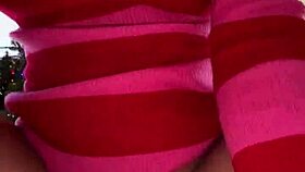 quickie under the christmas tree with big cock and creampie