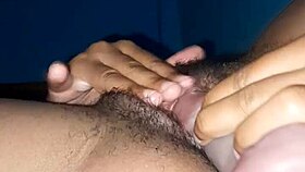 Enjoying the sensation of a thick dick on my legs.