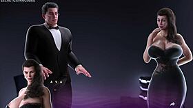 'Did the stepmom catch him fucking his MILF busty friend in her bed? She wants his 10 inches cock!'