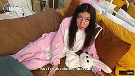 Teen Cosplay Fairy Craves Christmas Anal Creampie