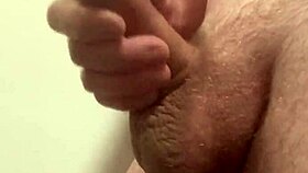 Getting horny at work leads to a risky masturbation session and cumshot