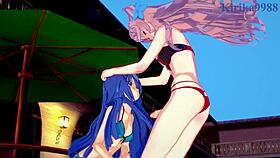 tsubasa kazanari and maria cadenzavna eve have futanari sex