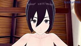 mikasa and annie in intense pov hentai