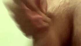 Getting horny at work leads to a risky masturbation session and cumshot