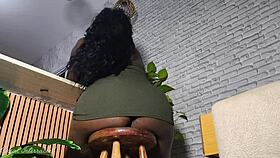 Is Cum Dripping From The Brunette's Ass?