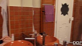 big titty girlfriend tasha holz sucks monster dick in shower