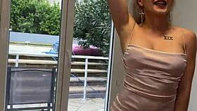 Devilsjoy and French Stepbrother Bend Over for Petite Squirting Action